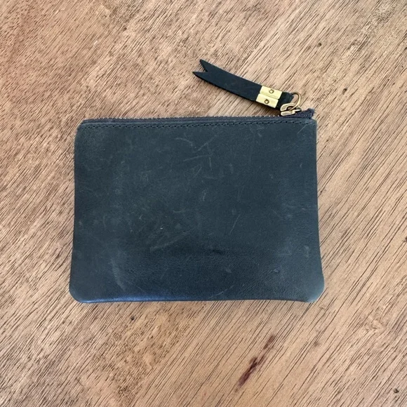 Madewell The Leather Pocket Pouch Wallet Green - Picture 1 of 5